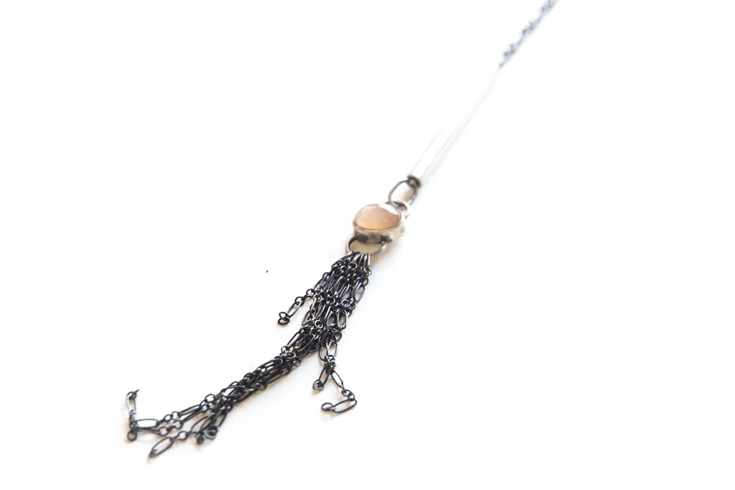Adjustable Tassel Necklace With Citrine