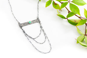 Open image in slideshow, Bohemian Long Necklace With Green Agate
