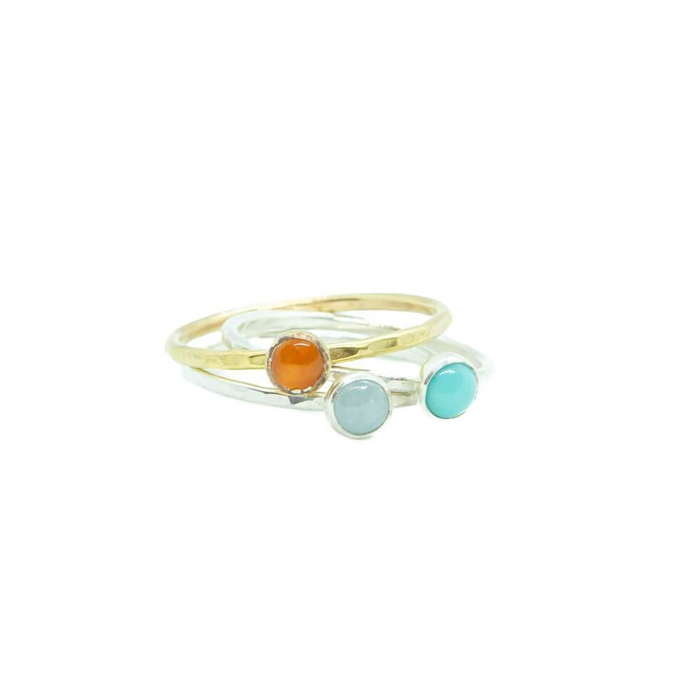 Gem Stackable Ring, Turquoise