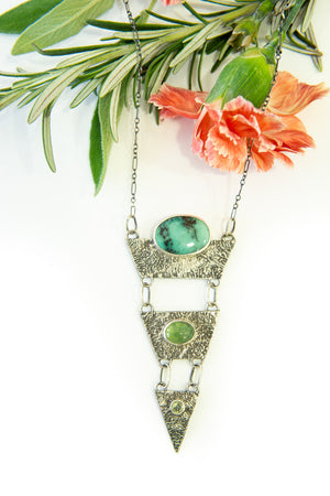 Open image in slideshow, Sun Pyramid Necklace
