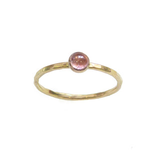 Open image in slideshow, Gem Stackable Ring, Pink Tourmaline

